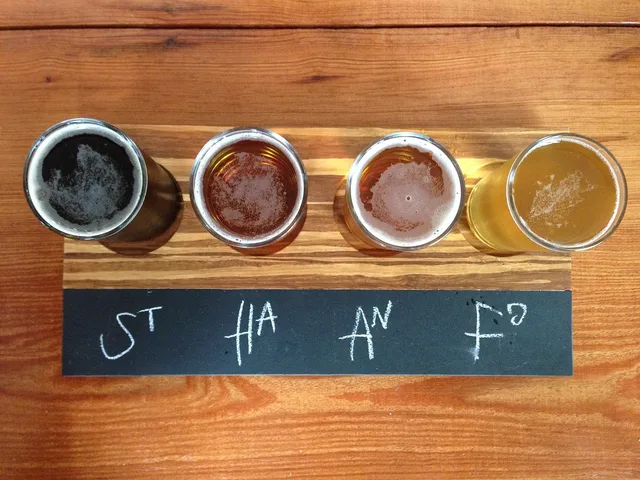 beer, flight, brewery, draft, bar, craft, glass, alcohol, wooden, drink, beverage, nature, cold, table, tasting, summer, micro, fun, hops, stout, american, dark, ale, pub, brew, ipa, fresh, brown fun. Beer Flight Pricing for a Canadian Taproom, Pour by Pour