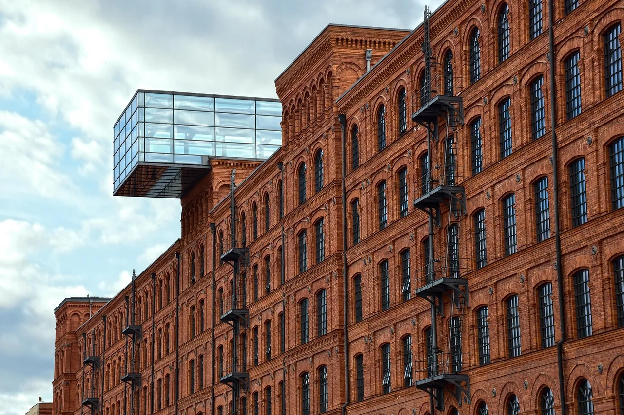 architecture, buildings, perspective, facade, old brewery, wall. A four-pass method for brewery and taproom site selection, visit by visit