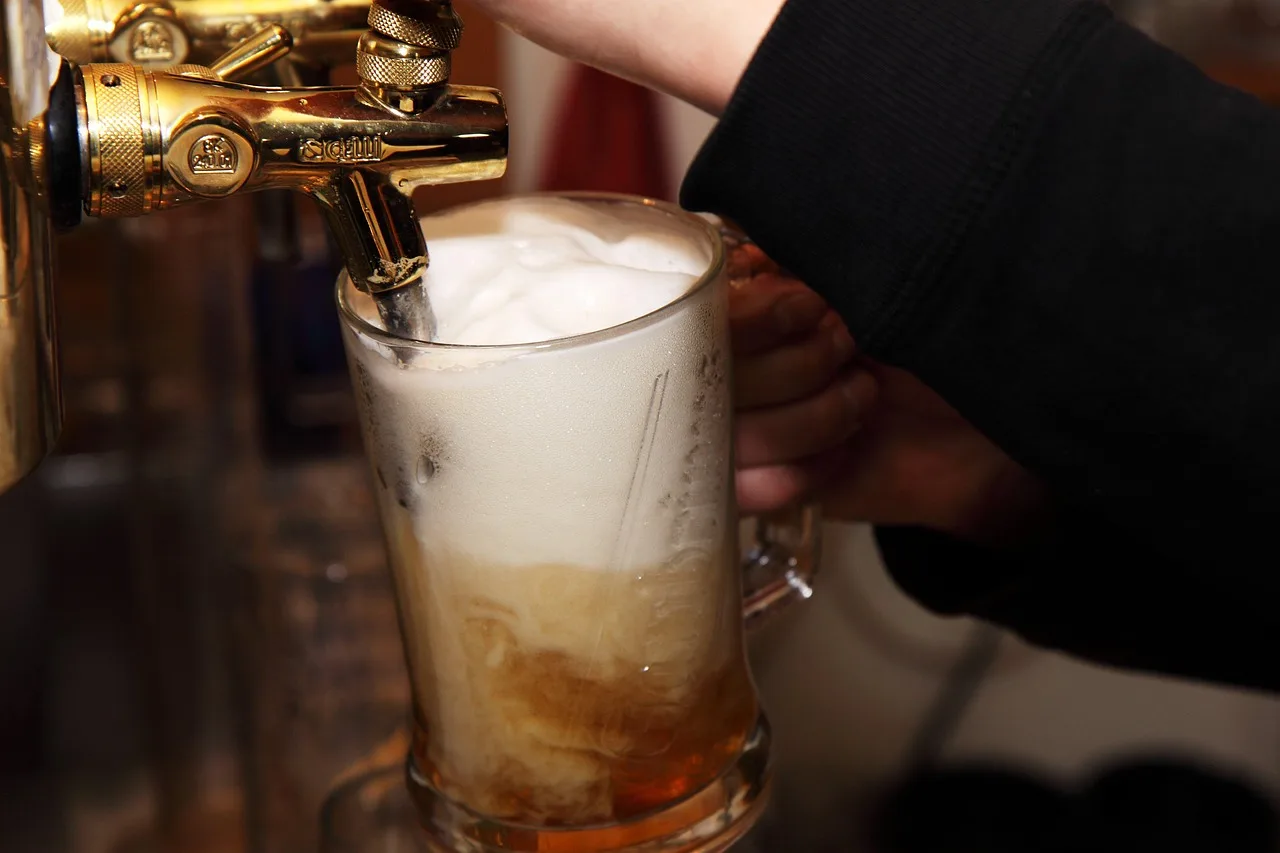 alcohol, bar, beer, beverage, booze, brew, bubbles, counter, drink, foam, froth, glass, golden, hand, handles, lager, liquid, pint, pour, pub, refreshment, restaurant, service, taps, yellow, brown restaurant, brown glass, brown glasses, brown bubbles, brown service, beer, beer, beer, beer, beer, froth, lager, lager, pint, pint, pint, pub, pub. Taproom Pour Cost Alone Won't Catch Overpouring Losses